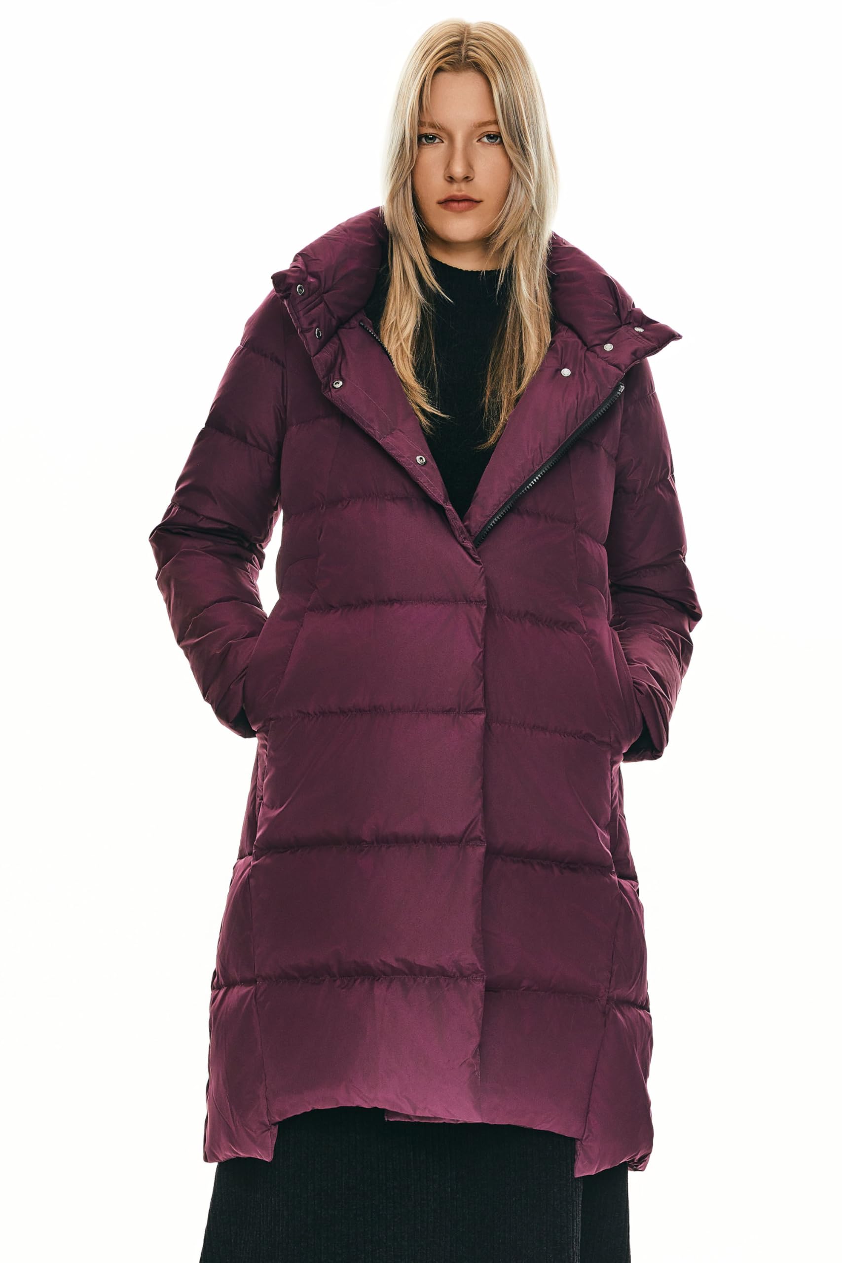 Orolay Women's Thickened Hooded Down Jacket - Warm Long Winter Coat for Cold Weather | Outdoor Activities, Skiing, Snowboarding & Daily Wear
