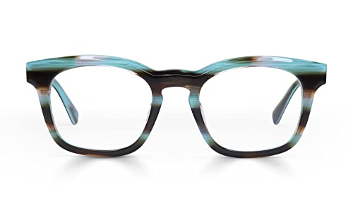 Blue Stripe Front and Temples