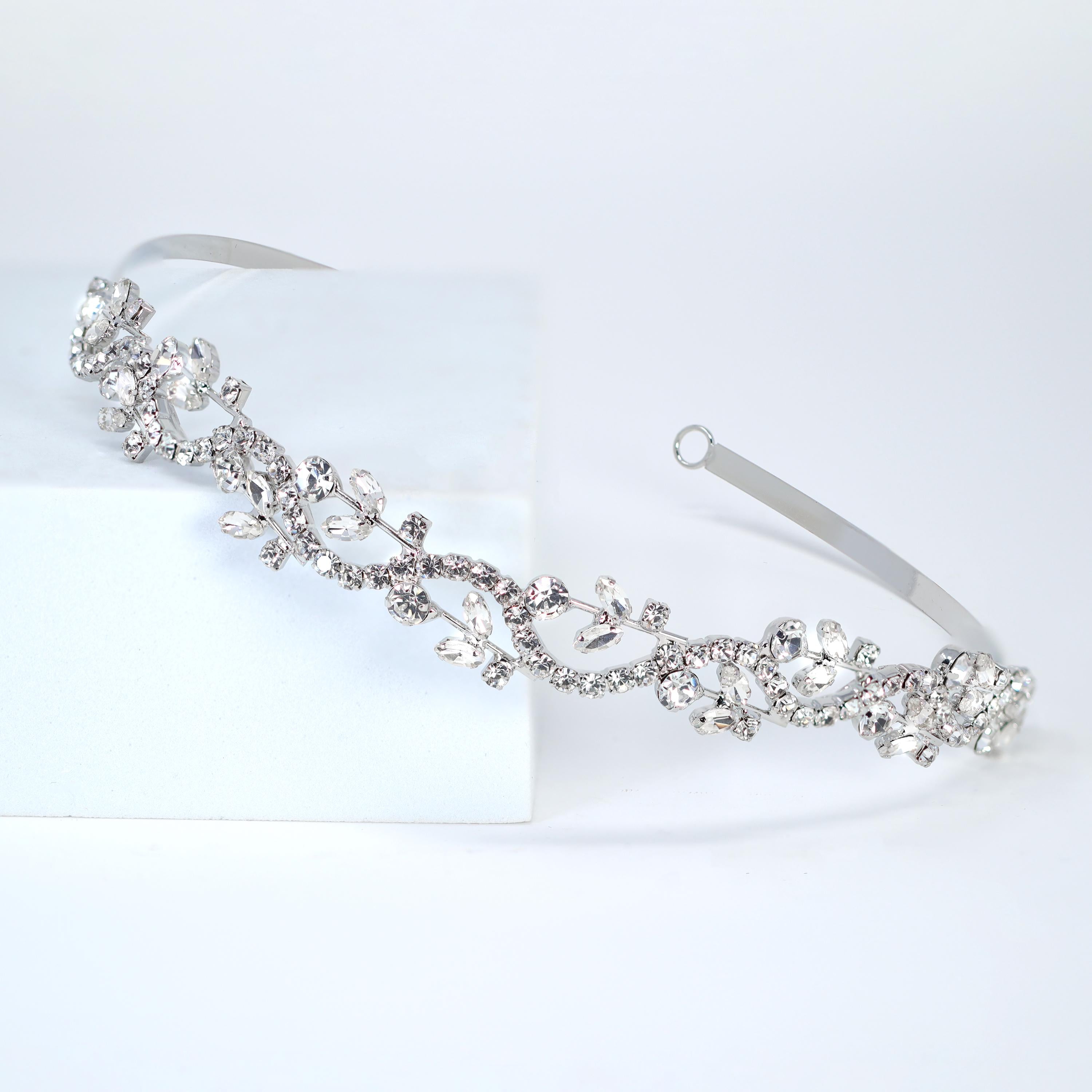 Swarovski Crystal Vine Headband - Elegant Rhinestone Hair Vine for Bridal, Wedding, Prom & Special Occasions | Delicate Sparkling Hair Accessory for Women