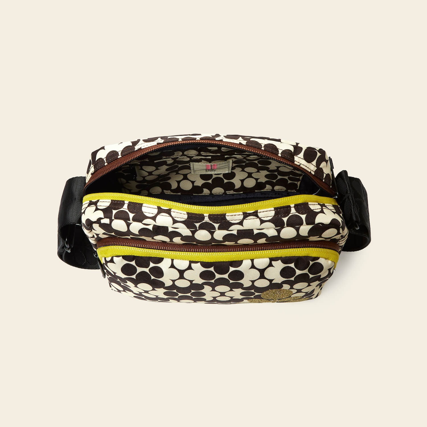Angle Camera Bag - Puzzle Flower Porcini Design, Waterproof DSLR/SLR Shoulder Bag for Photographers - Perfect for Travel, Hiking & Outdoor Photography