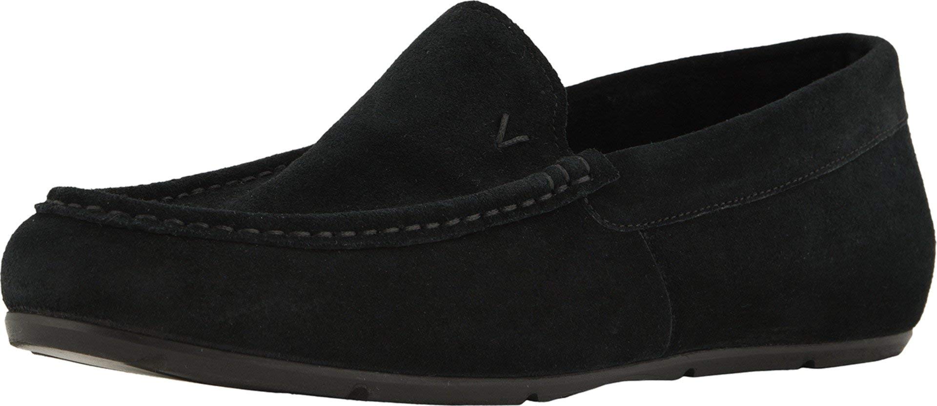 Vionic Men's Borough Tompkin Moccasin Slippers with Orthotic Arch Support - Comfortable House Shoes for Indoor & Outdoor Use - Ideal for Relaxation, Lounging and Light Walking