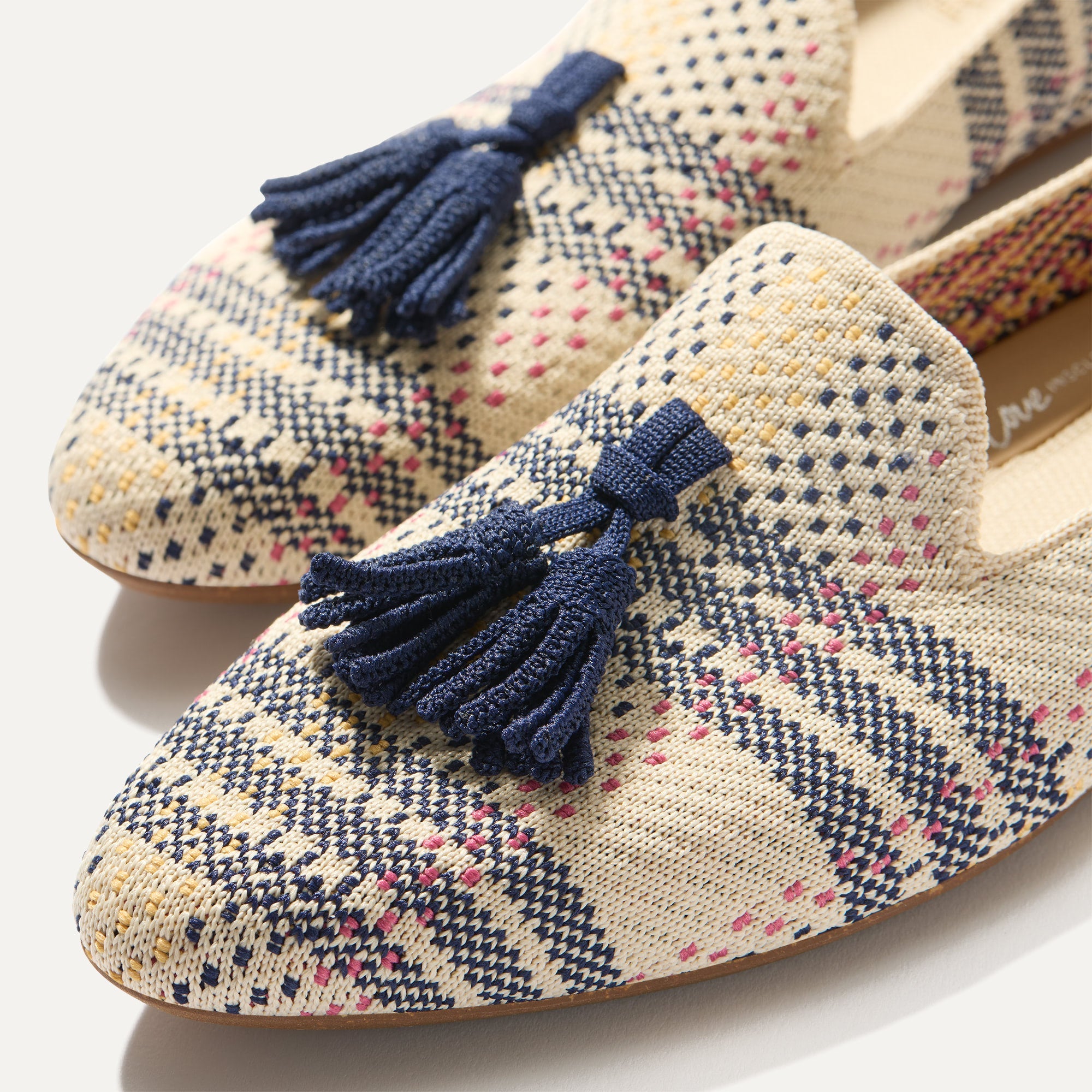 The Almond Tassel Loafer - Spring Plaid Flats for Women | Comfortable & Stylish Slip-On Shoes for Office, Casual Outfits & Spring Weddings