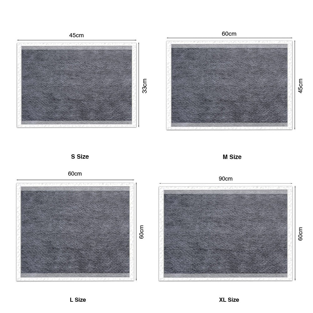 DONO Charcoal Pee Pad - Super Absorbent Bamboo Charcoal Fiber Pet Training Pads for Dogs & Cats | Odor Control & Leak Proof | Small, Medium, Large, X-Large Sizes | Ideal for House Training, Crate Lining & Puppy Pads