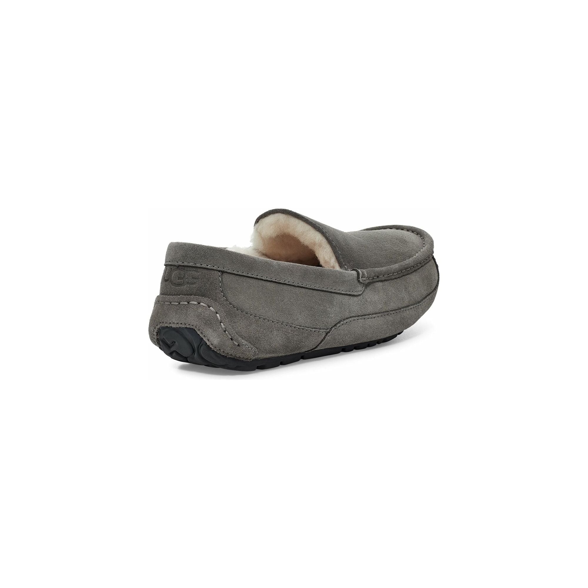 UGG Men's Ascot Slipper - Cozy Grey House Slippers for Indoor Comfort & Relaxation at Home