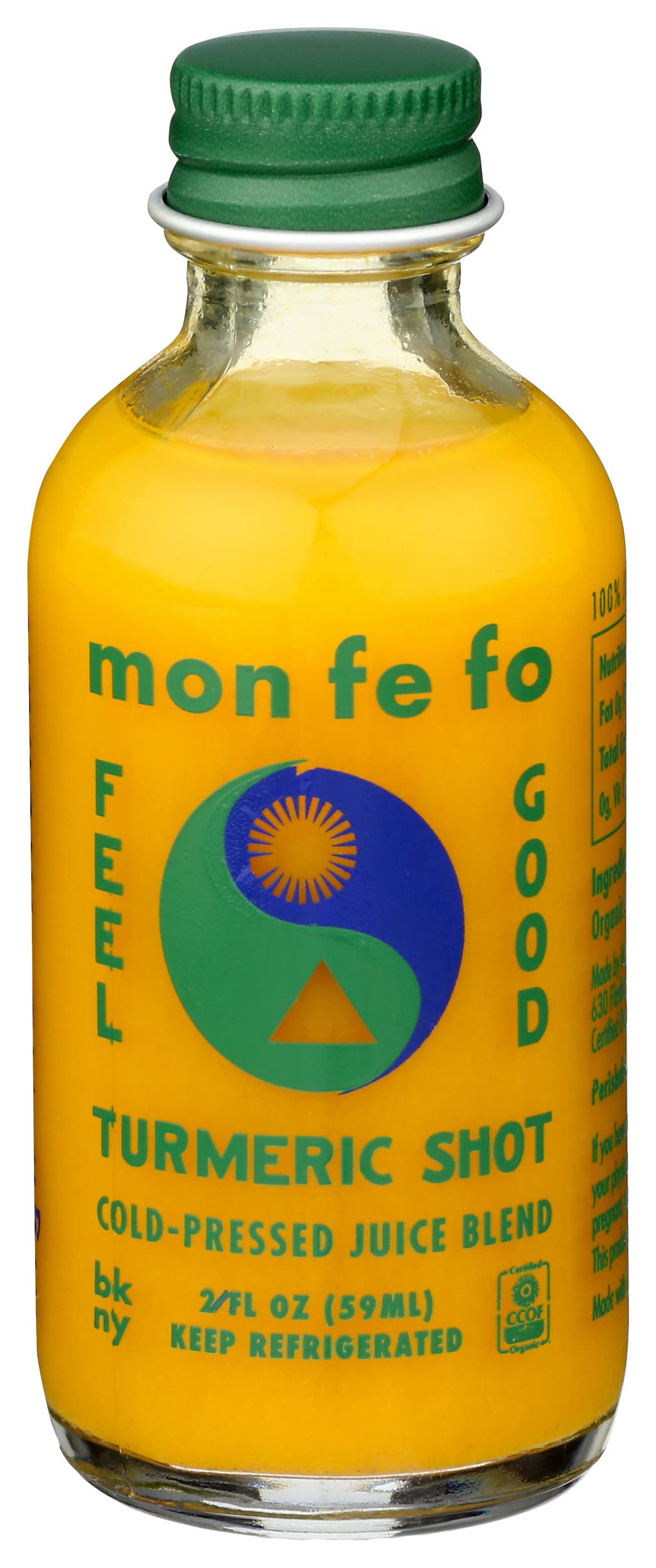 Organic Turmeric Juice Shot - 2 Fl Oz | Monfefo | Immune Support & Anti-Inflammatory | Perfect for Wellness Shots, Detox Drinks & Healthy Lifestyles