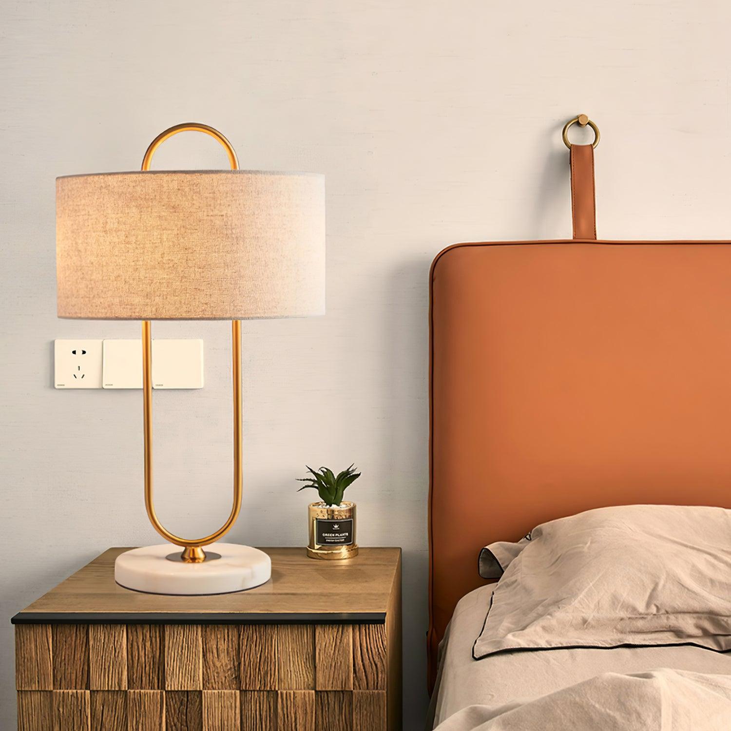 Warner Table Lamp - Modern LED Bedside Lamp with USB Port, Adjustable Brightness for Bedroom, Living Room, and Office | Perfect for Reading, Working, and Relaxing