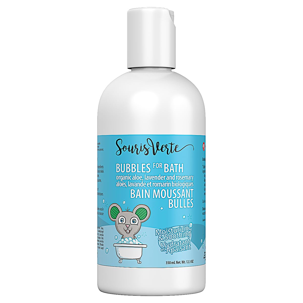 Organic Bubble Bath for Babies & Kids - Souris Vertes Bubbles 350ml | Gentle Foaming Bath