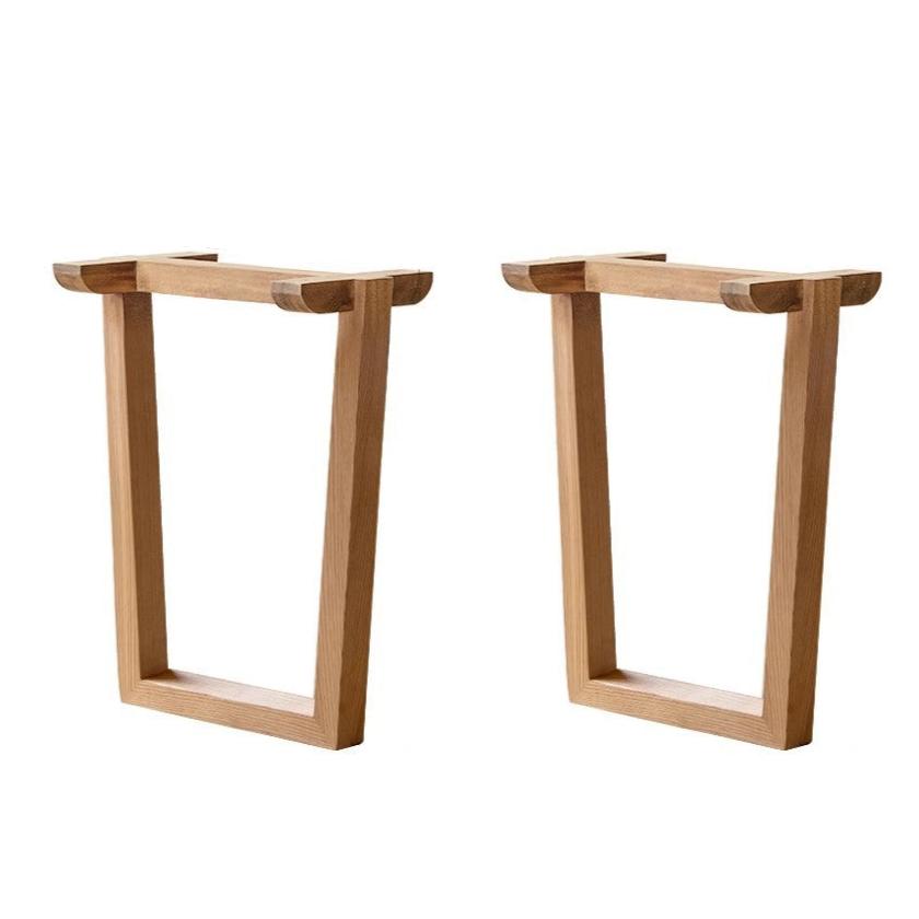 Premium Black Walnut & Ash Solid Wood Table Legs with Metal & Acrylic Accents - Sturdy Modern Furniture Legs for Dining Tables, Desks, and DIY Projects