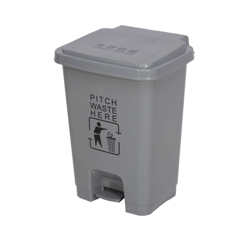 CSQ 30L Outdoor & Indoor Foot Pedal Trash Can - High Capacity Plastic Waste Bin for Kitchen, Supermarket, Recycling - Durable Household Garbage Can for Home, Office & Commercial Use