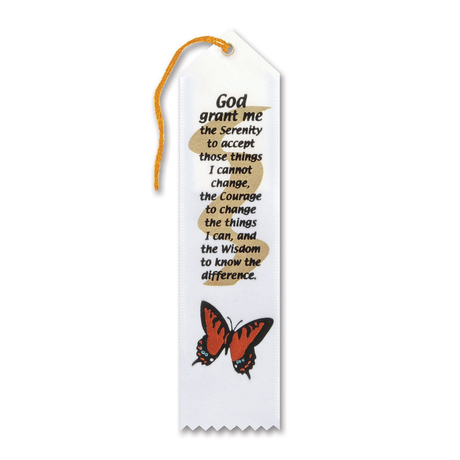 Beistle Serenity Prayer Ribbon - Inspirational Decor for Home, Office & Church - Perfect for Weddings, Funerals & Spiritual Events