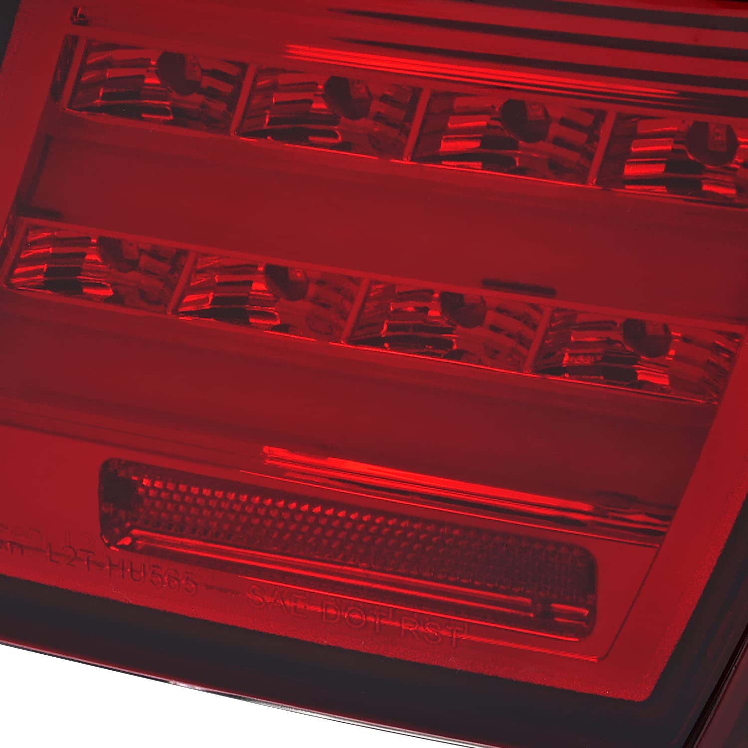 Spec-D Tuning LED Bar Red Tail Lights for 2007-2009 Lexus LS460 - Left & Right Pair Assembly - High Visibility Brake Lights for Night Driving & Enhanced Safety