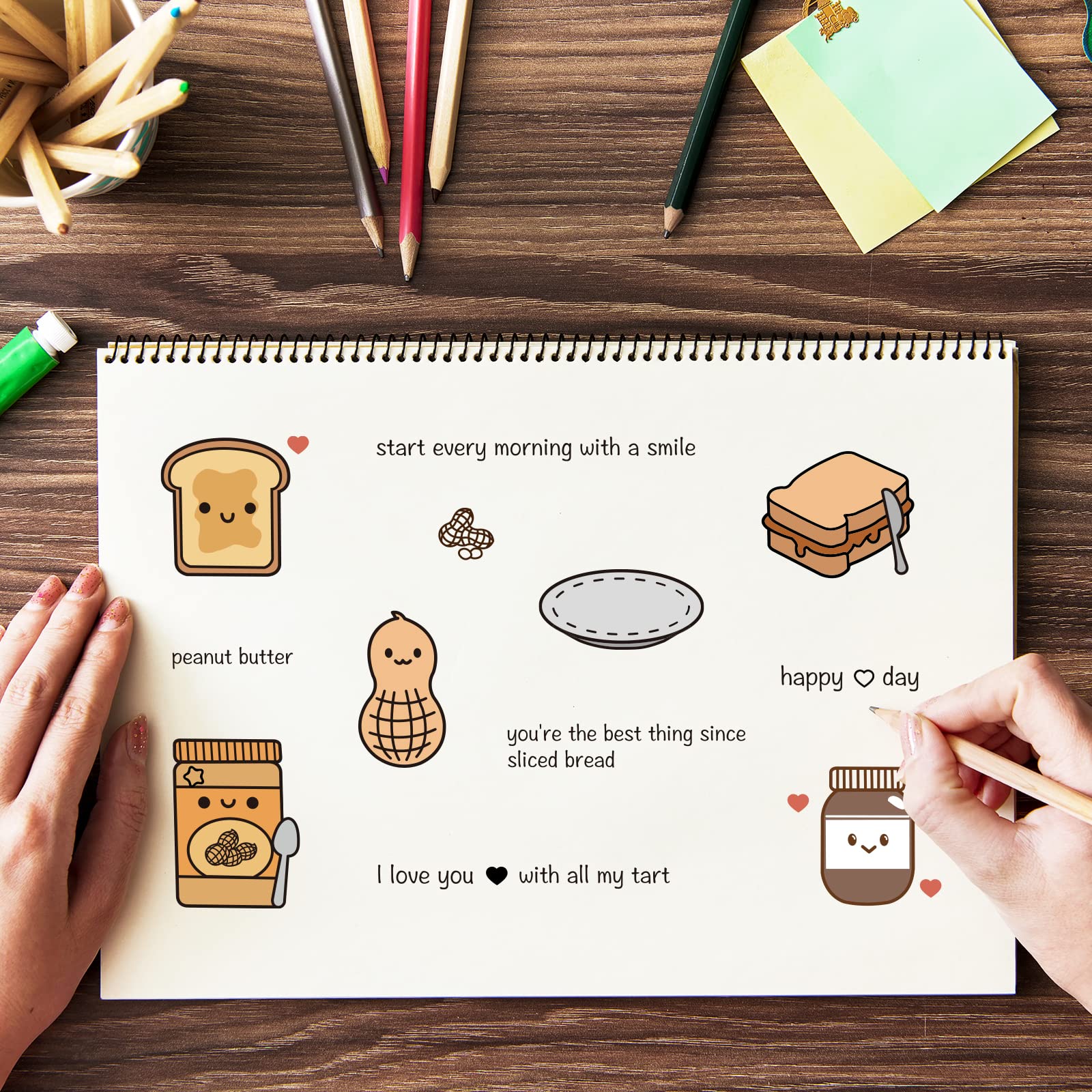 Globleland Clear Peanut Butter Bread Silicone Stamps for DIY Scrapbooking, Card Making & Photo Albums - Perfect for Birthday, Easter, Valentine's Day Crafts & Paper Decorations