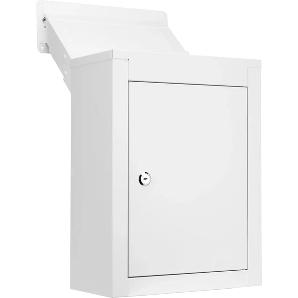 Barska CB13954 Secure Through The Wall Mail Drop Box with Adjustable Chute - Perfect for Home, Office & Package Delivery Security