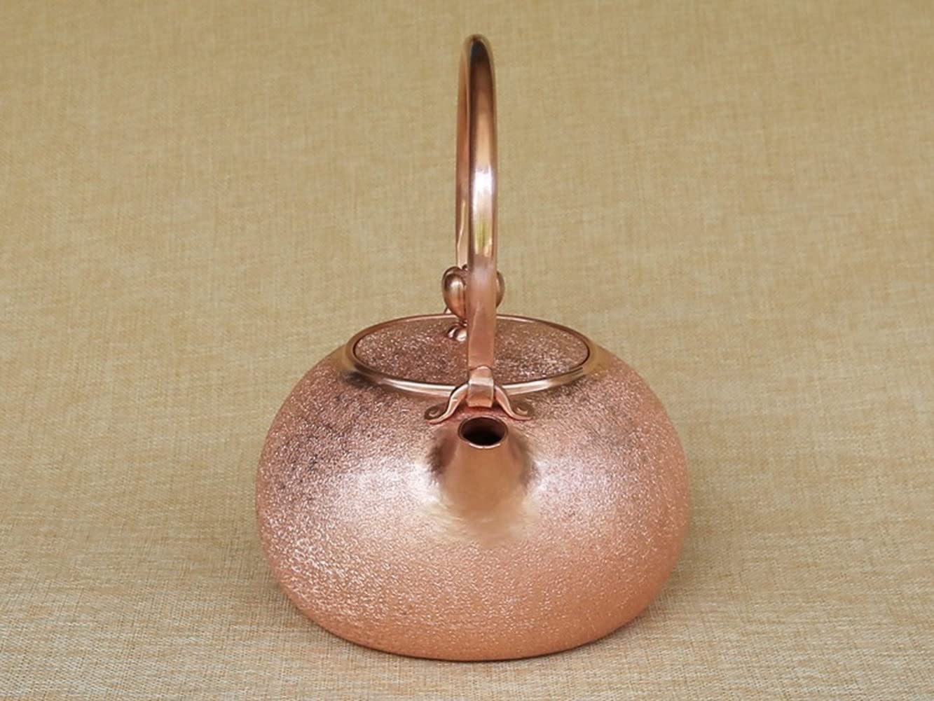 Handmade Pure Copper Tea Kettle - Traditional Stovetop Boiling Pot for Tea Brewing & Home Decor - Perfect for Tea Lovers, Gift Giving & Rustic Kitchen Style