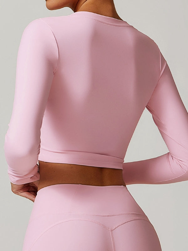 ZASUWA Women's Sexy V-Neck Long Sleeve Blouse - Elegant Office Wear & Date Night Outfit