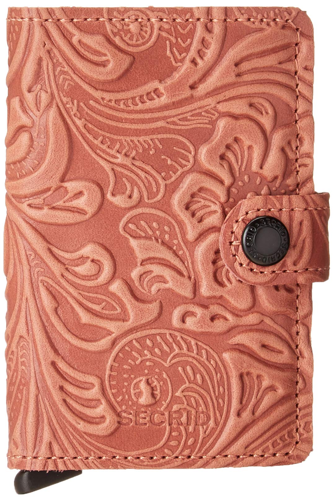 SECRID Mini Wallet Genuine Leather RFID Blocking Card Holder - Slim Rose Gold Card Case for 12 Cards | Perfect for Travel, Business & Everyday Use