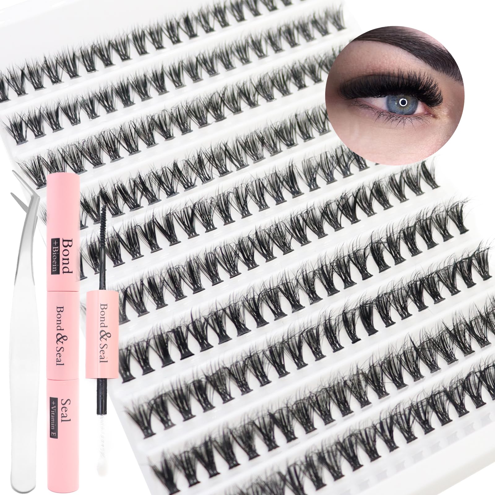 **DAODER 40D Short Eyelash Extension Kit – 200pcs D Curl Fluffy Wispy Lashes (9-13mm) for Natural Look | DIY Lash Clusters for Everyday Glam & Special Occasions**