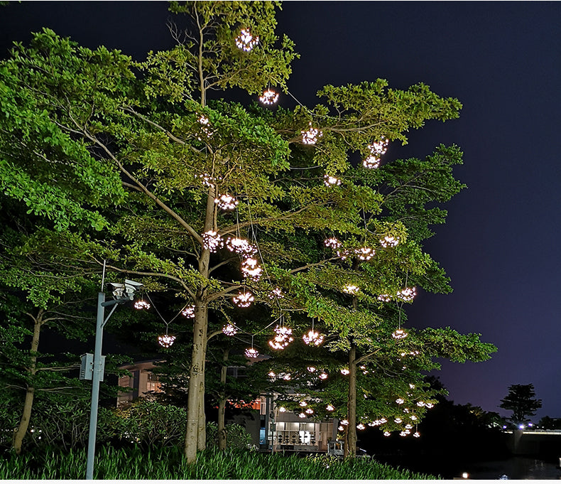 Solar Powered Fireworks Hanging Lights - Outdoor Waterproof LED String Lights for Garden, Patio, Party Decoration - Perfect for Backyard, Wedding, and Holiday Celebrations