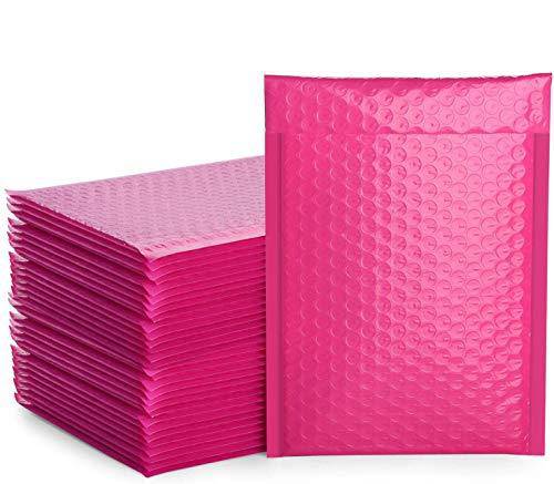 6x10 Bubble Mailer Padded Envelopes - Hot Pink | Waterproof & Tear-Resistant Shipping Bags for Ecommerce, Small Business & Online Sellers | Perfect for Shipping Jewelry, Cosmetics & Fragile Items