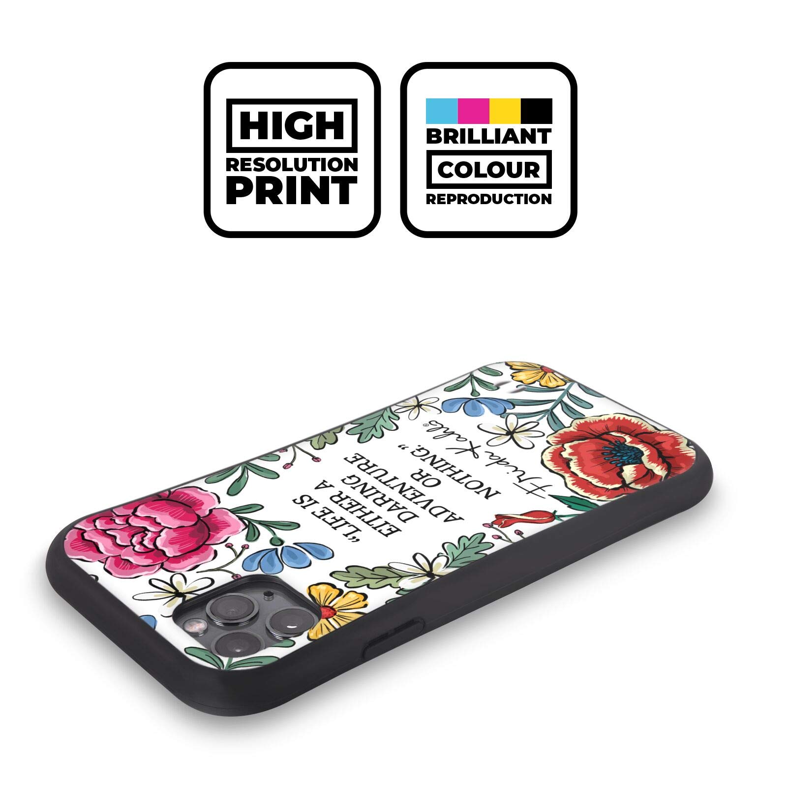 Officially Licensed Frida Kahlo Daring Adventure iPhone 13 Pro Max Case - Artistic Hybrid Cover with Inspirational Quotes | Perfect for Art Lovers, Unique Gift & Everyday Protection