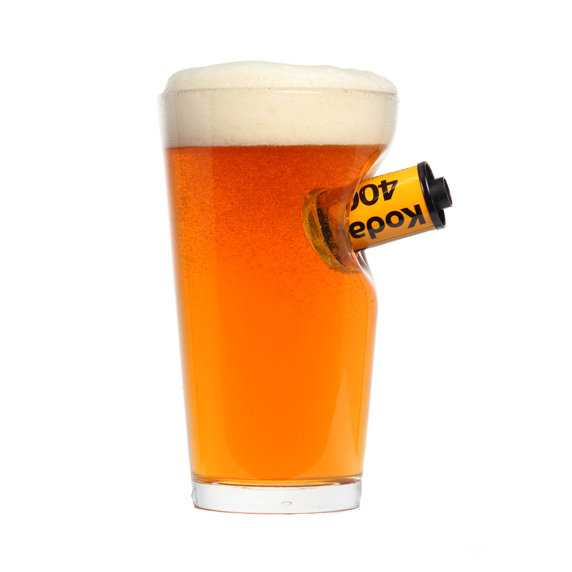 35mm Film Pint Glass - 16oz Vintage Camera Design Beer Mug for Photography Enthusiasts | Perfect for Home Bars, Parties & Gifts