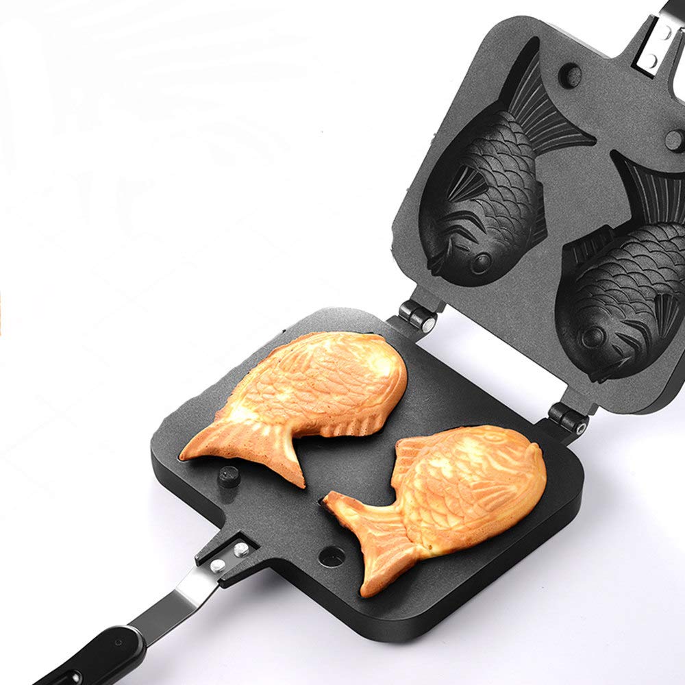Non-Stick Waffle Maker Pan - Fish-Shaped Cake Maker with Aluminium Alloy Mold for Perfect Breakfast & Desserts | Ideal for Home, Kitchen, Party & Gift Giving
