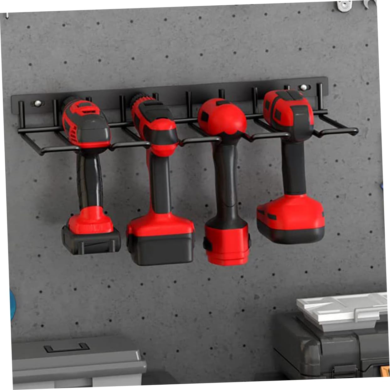 DOITOOL Electric Drill Storage Rack - Power Tool Organizer for Workshop & Garage