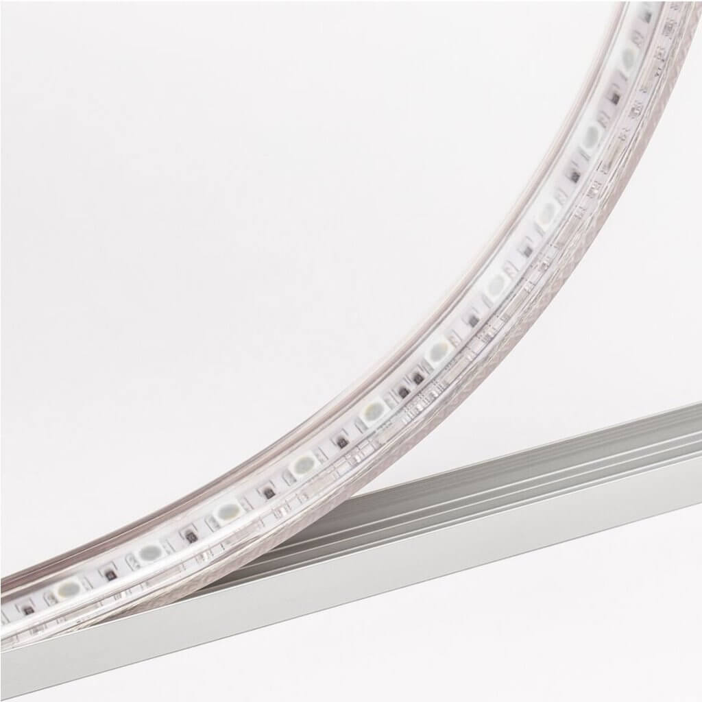 120V RGB LED Strip Lights with Aluminum U Channel - Dimmable Color Changing Light Strips for Home, Bedroom, Kitchen, Gaming Setup & DIY Projects