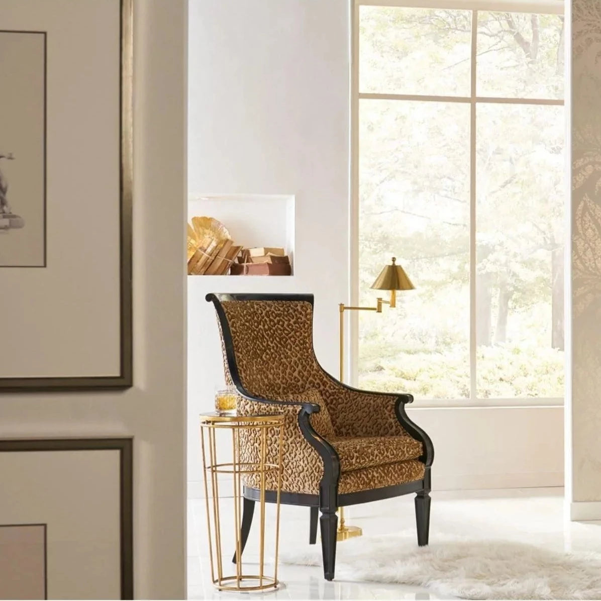 Vintage Adjustable Swing Arm Floor Lamp in Antique Brass with Petite Shade - Perfect for Reading Nook, Living Room & Bedroom Lighting