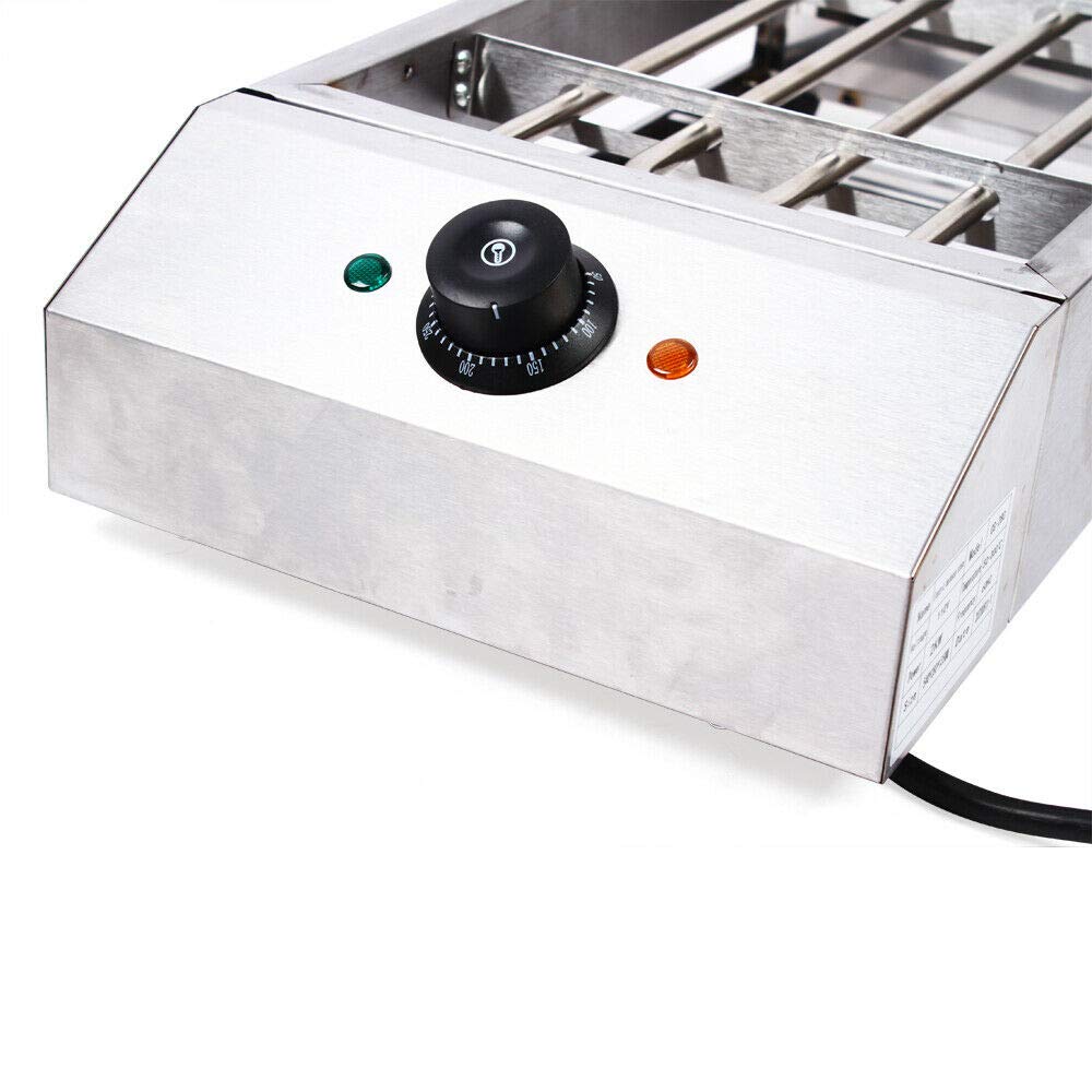 LOYALHEARTDY 110V Stainless Steel Electric Grill - Portable Table Top BBQ Griddle for Outdoor Cooking, Restaurants, Carnivals & Buffets | Perfect for Backyard Parties, Camping & Food Trucks