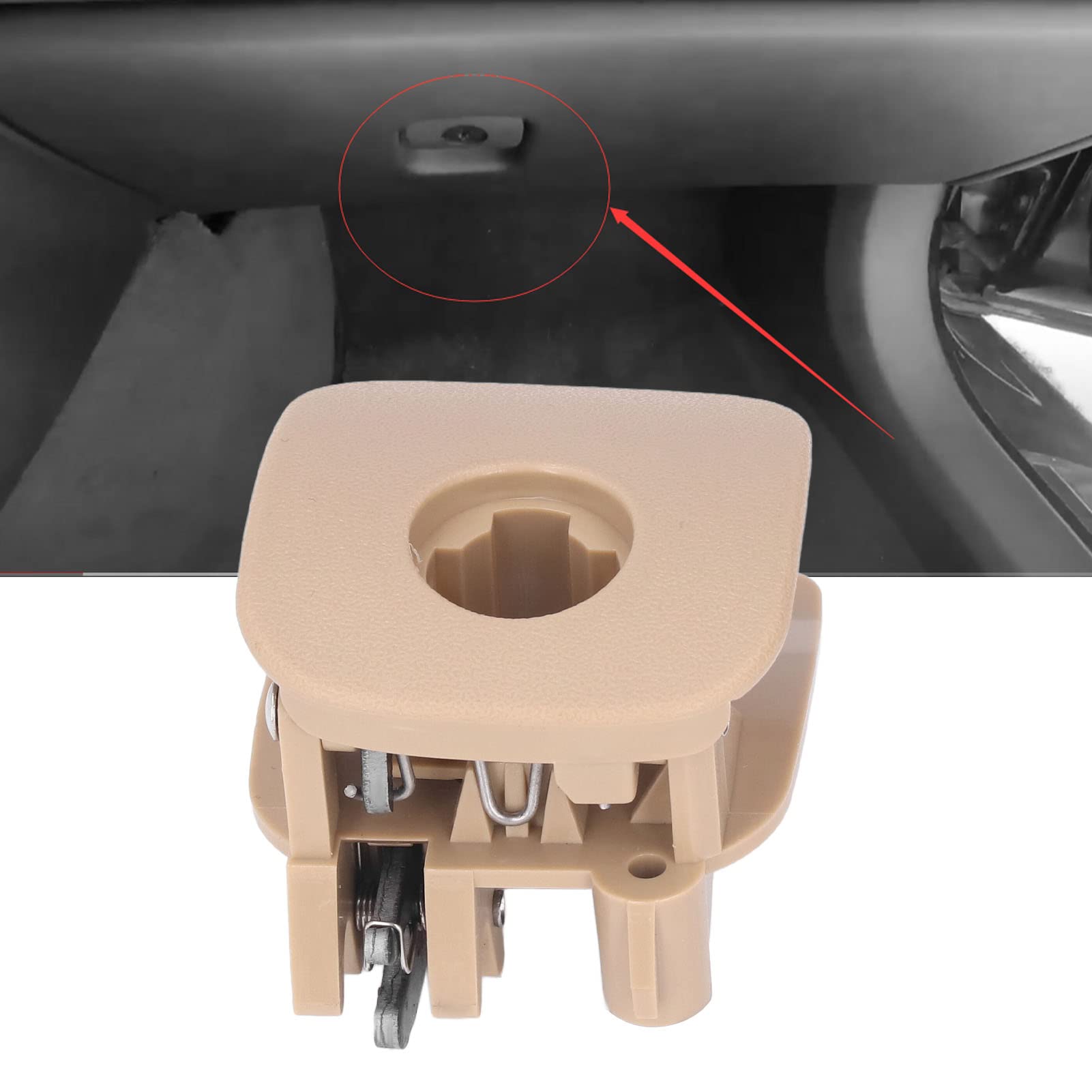 Replacement Glove Box Handle Beige 10328822 - Compatible with Base Hatchback 2-Door Models | Durable Glovebox Door Lock Handle for Easy Installation & Secure Storage Access