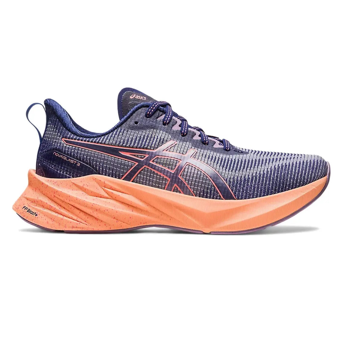 ASICS Novablast 3 LE Women's Running Shoes - Indigo Blue/Papaya | Lightweight Cushioned Sneakers for Jogging, Gym & Daily Wear