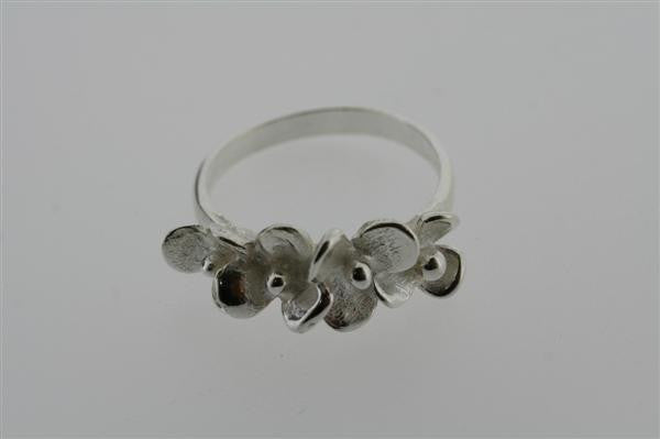 4 Flor Sterling Silver Ring for Women - Elegant Floral Design Wedding Engagement Promise Ring - Perfect for Valentine's Day, Anniversary & Special Occasions