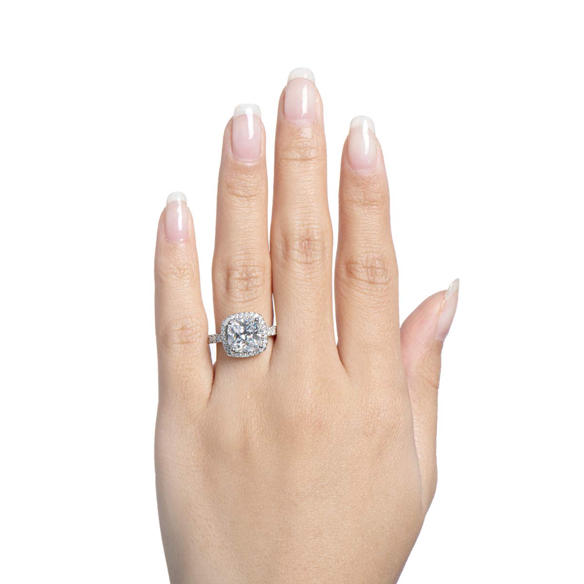 3 Carat Cubic Zirconia Sterling Silver Engagement Ring - Solitaire Wedding Band for Women, Anniversary Jewelry Gift - Perfect for Proposals, Bridal Sets & Special Occasions