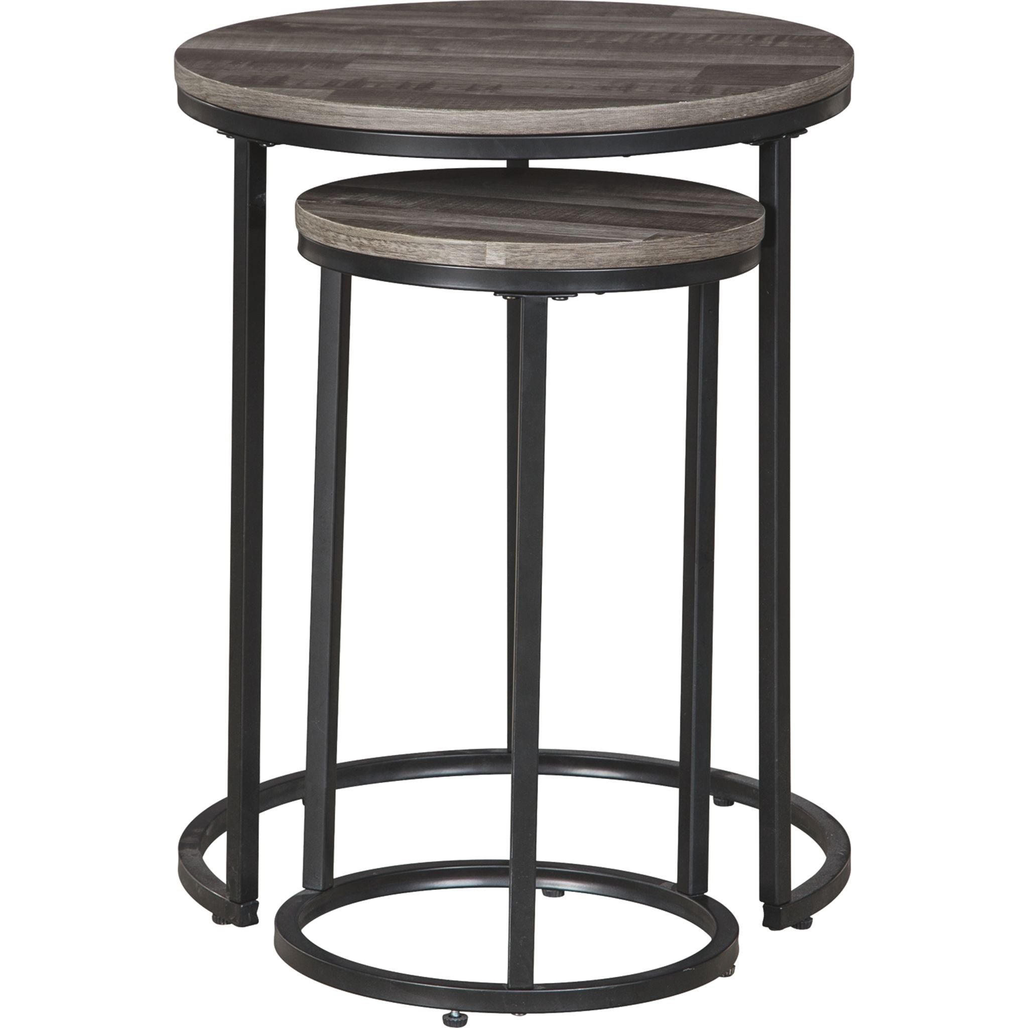 Briarsboro Accent Table Set of 2 - Modern Gray and Black Side Tables for Living Room, Bedroom or Office - Perfect for Coffee, Lamp or Decor Display
