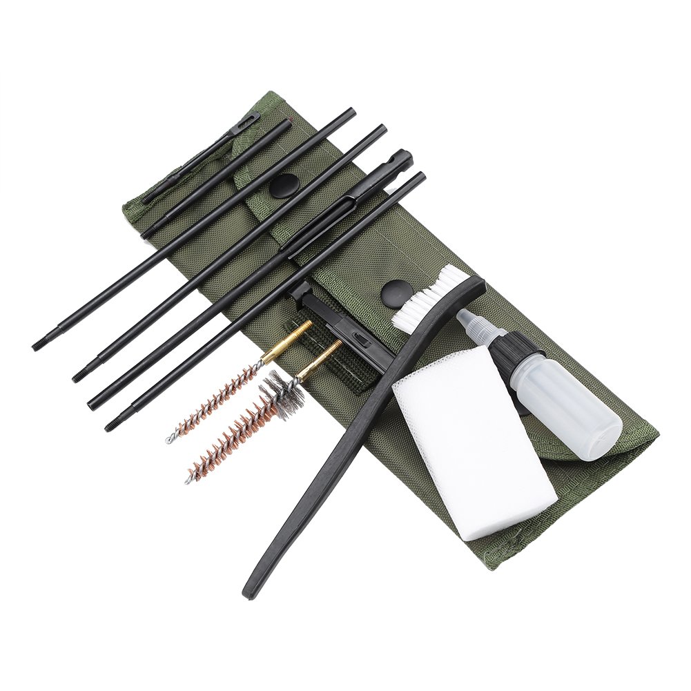 12-Piece Multi-Function Gun Cleaning Kit with Cleaning Rod & Double-Ended Brushes - Professional Firearm Maintenance Tools for Pistols, Rifles & Shotguns - Perfect for Hunting, Shooting Range & Home Gun Care