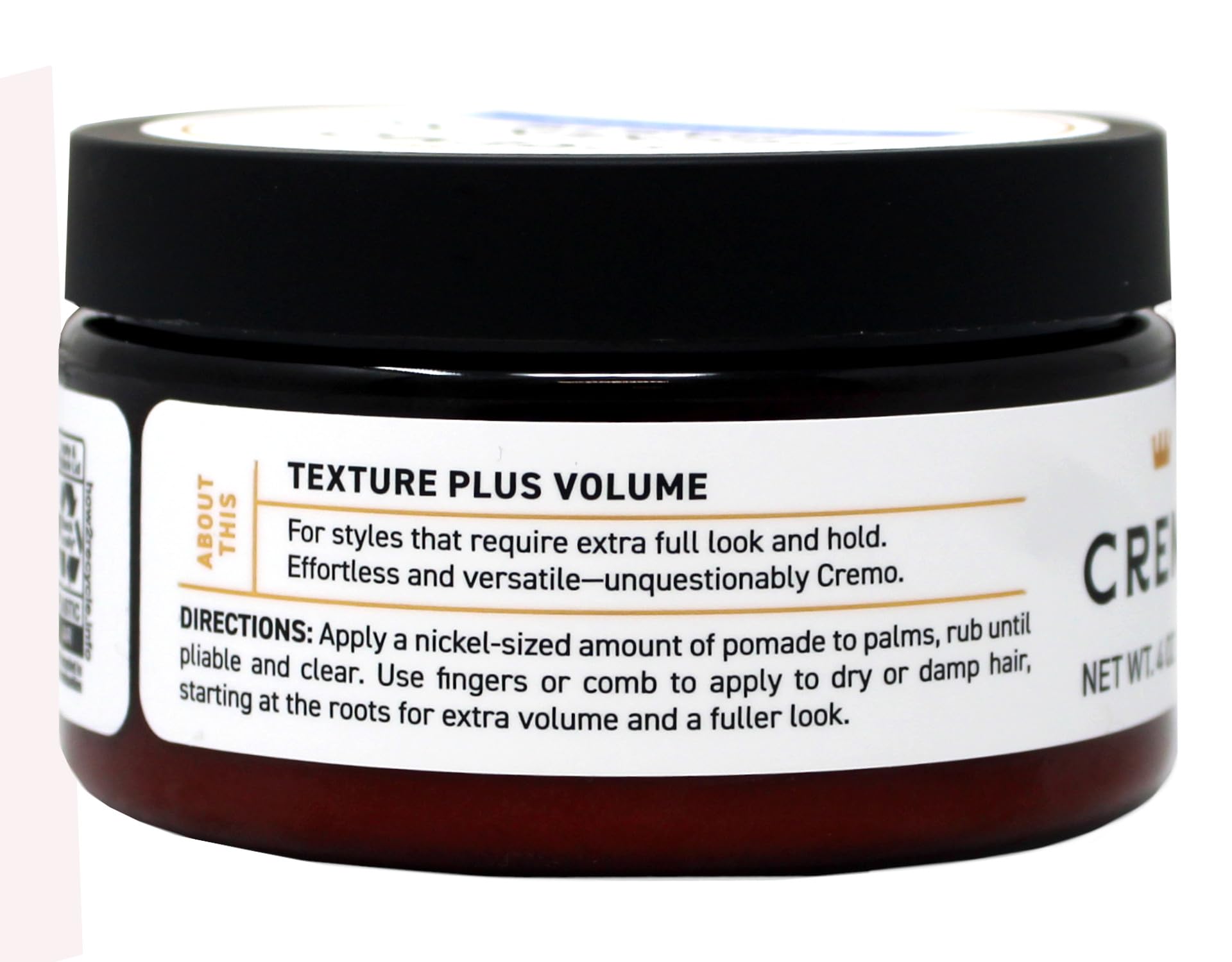 Cremo Barber Grade Hair Styling Paste - High Hold, Low Shine Texture for Men's Hairstyles | Perfect for Pompadours, Quiffs & Everyday Grooming