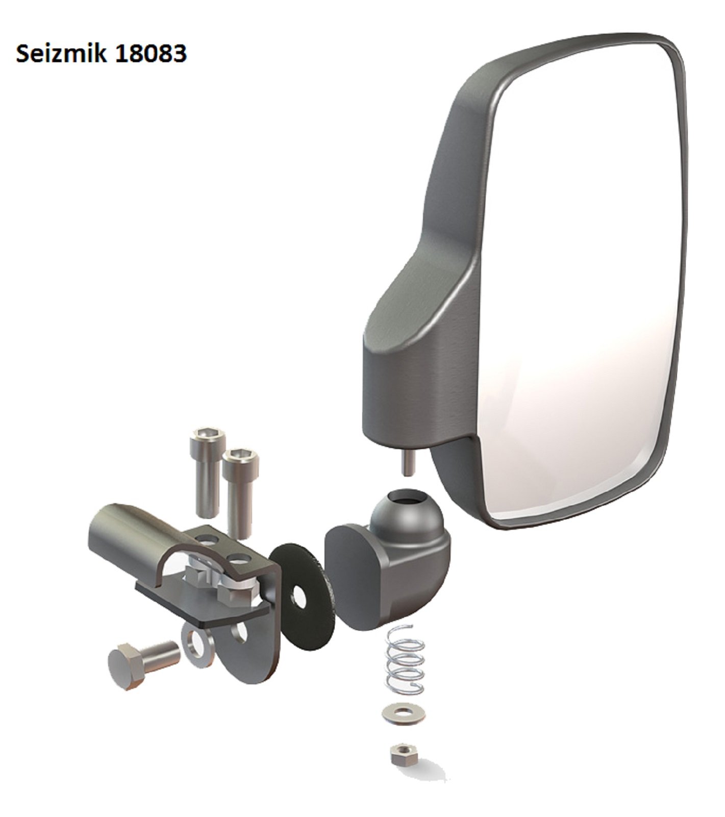 Seizmik Folding UTV Side View Mirrors for Polaris Pro-Fit & Can-Am Profiled ROPS | 2-Pack | Compatible with Polaris, Can-Am, John Deere, CF Moto, Bobcat, Textron UTVs | Perfect for Off-Roading, Trail Riding & Farm Work