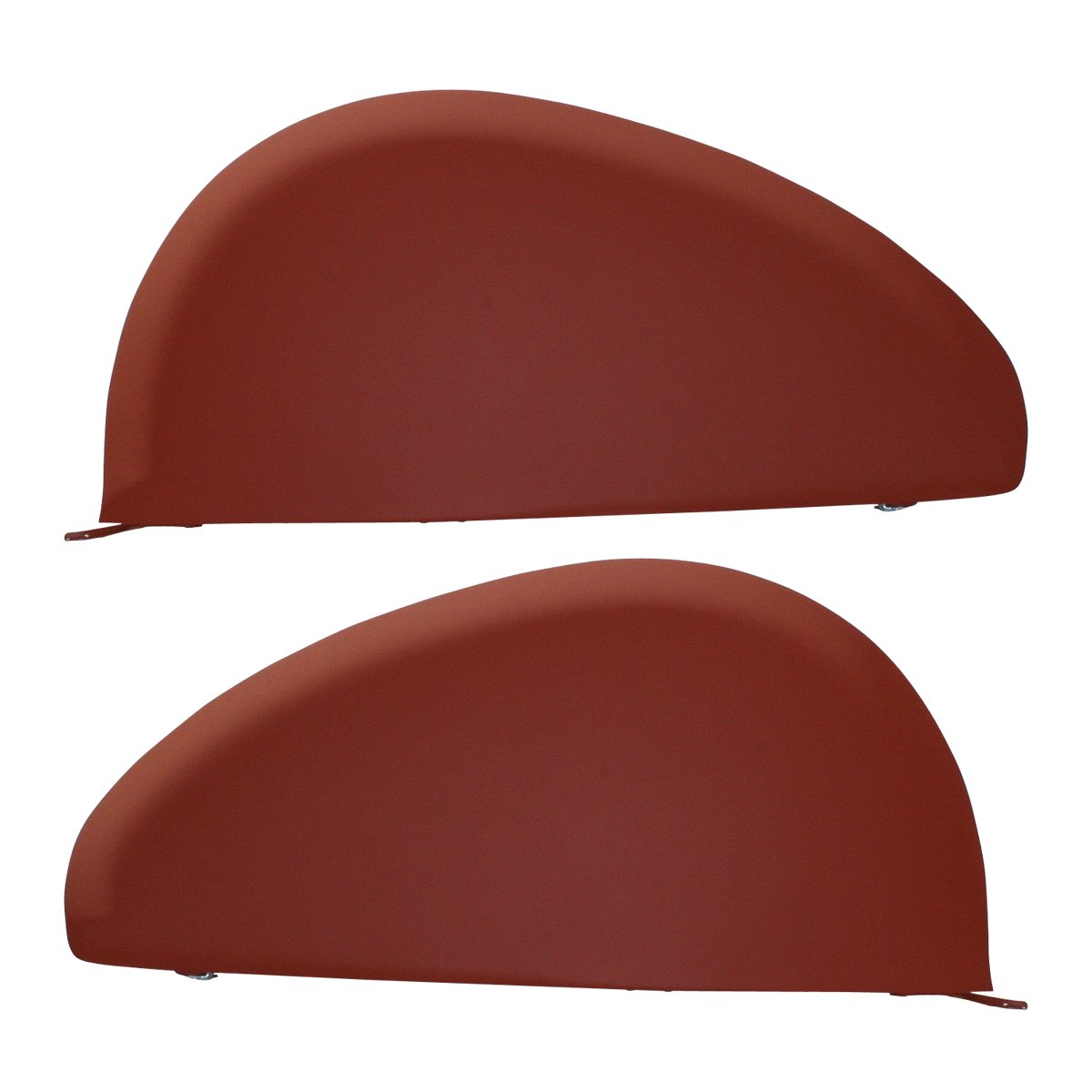 KC0015 Teardrop Style Fender Skirt - Outside Mount Primer Steel Pair for Enhanced Vehicle Protection and Style