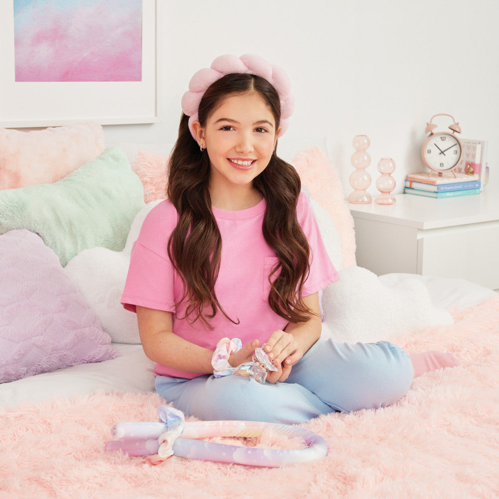 3C4G: Heatless Curler Set for Kids - 5 Piece No Heat Hair Styling Kit for Soft, Natural Curls - Perfect for School, Parties & Special Occasions