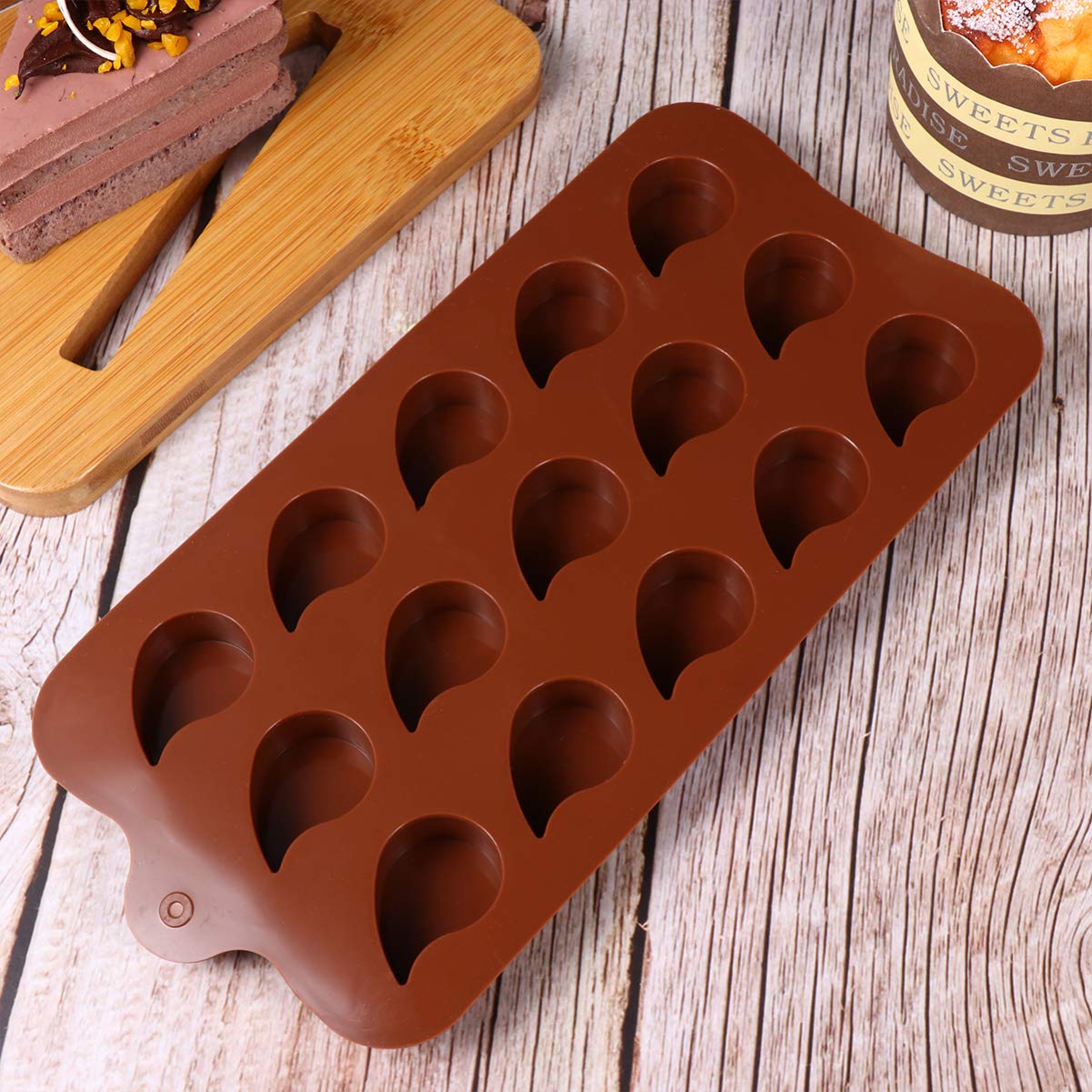 Cabilock 2-Piece Silicone Clay & Candy Mold Set - Chocolate, Gummy, Soap, Crayon Molds - Reusable Baking Ice Cube Tray for DIY Candies, Jelly, Polymer Clay - Perfect for Festivals, Home Baking & Kids Crafts
