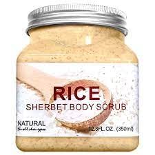 Organic Rice Sherbet Body Scrub - Exfoliating & Moisturizing for Smooth Skin - Perfect for Spa Day & Self-Care Routine