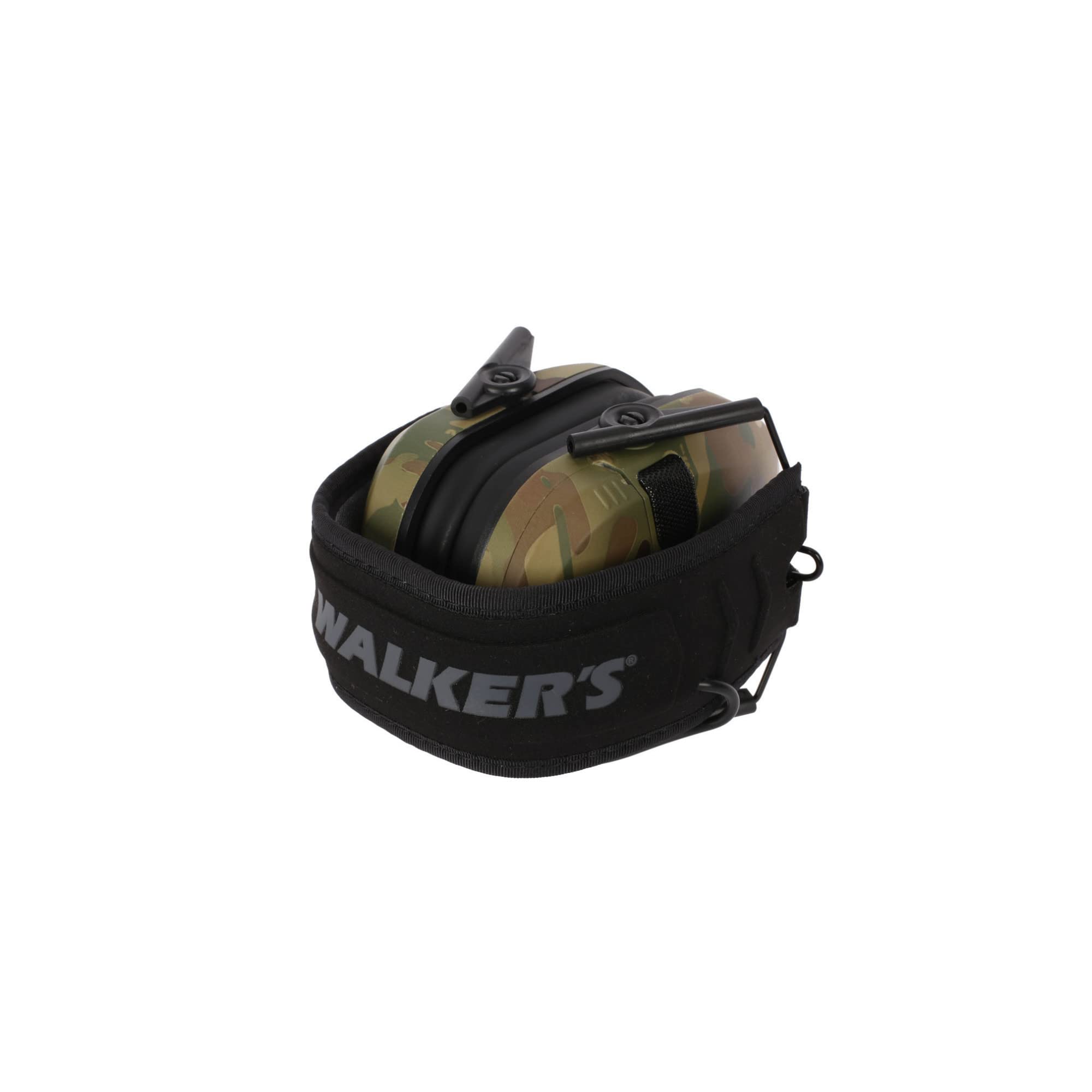Walker's Razor Slim Electronic Shooting Earmuffs - Noise Cancelling Hearing Protection with Walkie Talkie & Safety Glasses Bundle for Hunting, Range Shooting & Outdoor Activities
