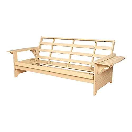 Pemberly Row Full-Size Traditional Hardwood Bed Frame in Antique White - Perfect for Classic and Vintage Style Bedrooms