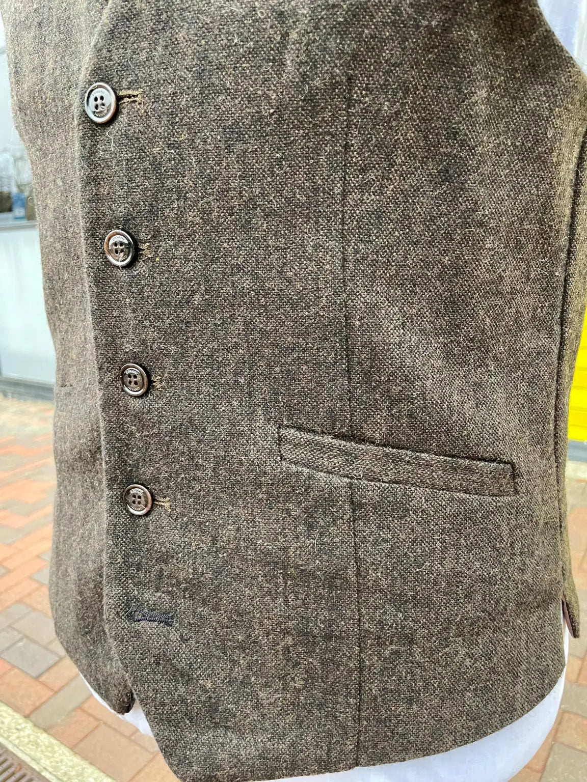 Cavani Men's Slim Fit Tweed Waistcoat Vest | Formal & Casual Style | Perfect for Weddings, Business Meetings & Office Wear