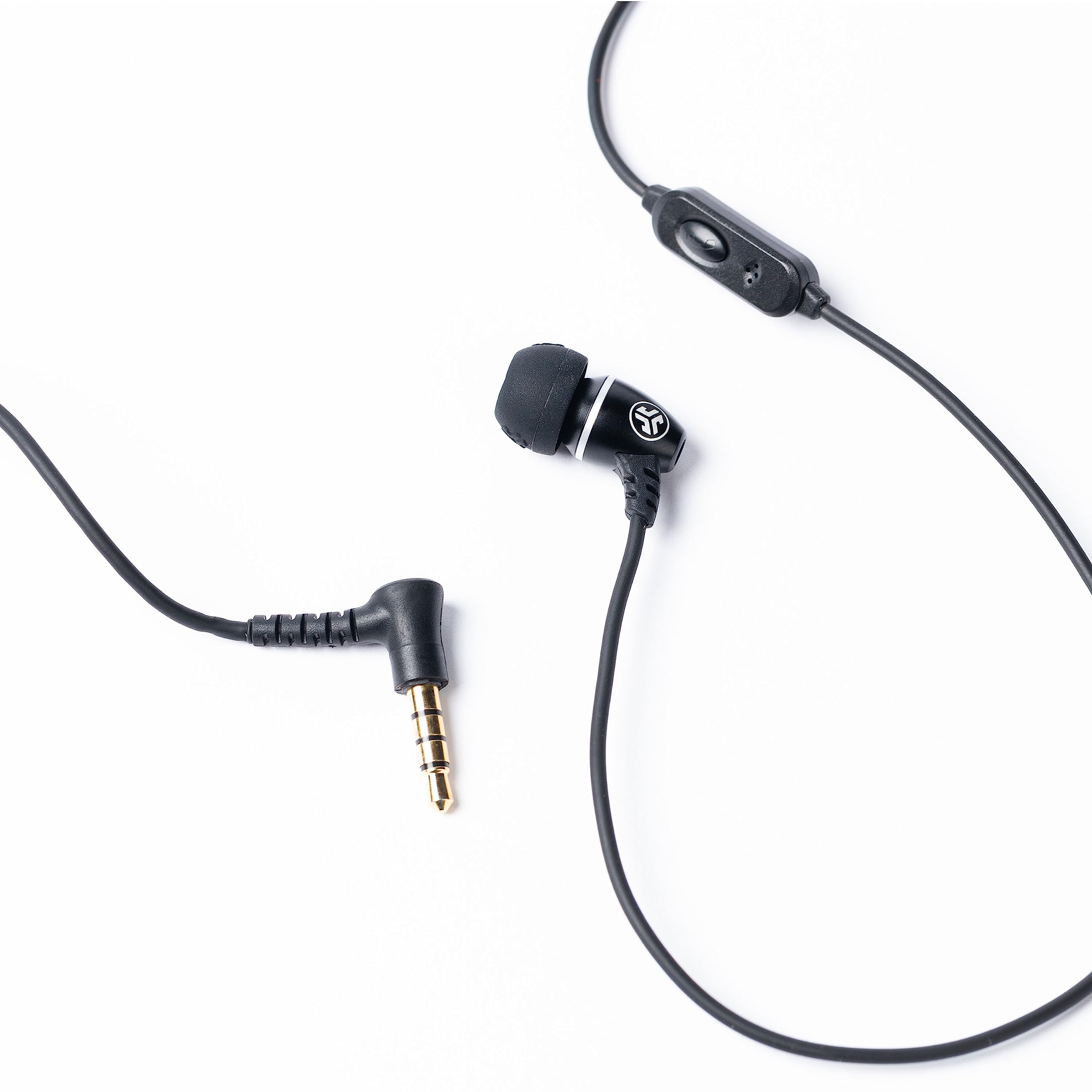 JLab J6MS JBuds Single Earbud - Stereo to Mono In-Ear Headset with Enterprise Mic & 3.5mm Jack (Black) | Perfect for Call Centers, Office Work & Single-Ear Listening