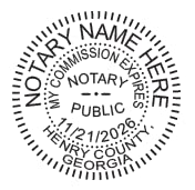 Georgia Notary Public Seal Embosser & Self-Inking Stamp Bundle - Blue (2-Piece Set) | Perfect for Legal Documents, Contracts & Certifications