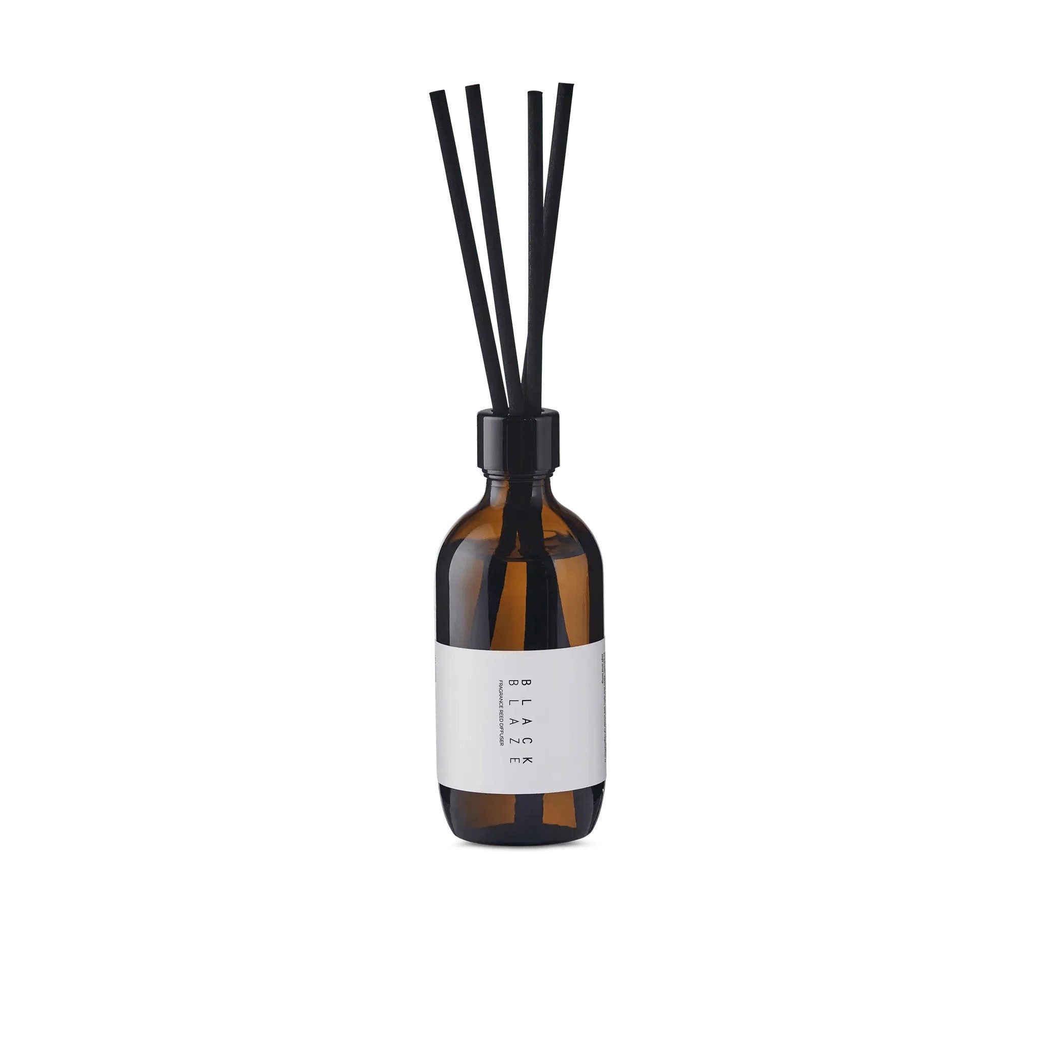 Premium BLACK BLAZE Vetiver & Fig Reed Diffuser - 200ml Aromatherapy Home Fragrance for Living Room, Bedroom & Office Decor