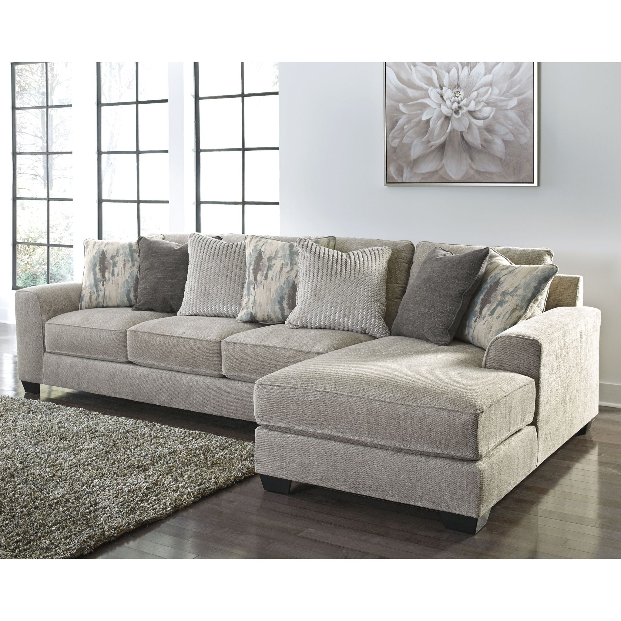Ardsley 2-Piece Sectional Sofa with Chaise Lounge - Modern L-Shaped Living Room Furniture for Small Spaces & Apartments