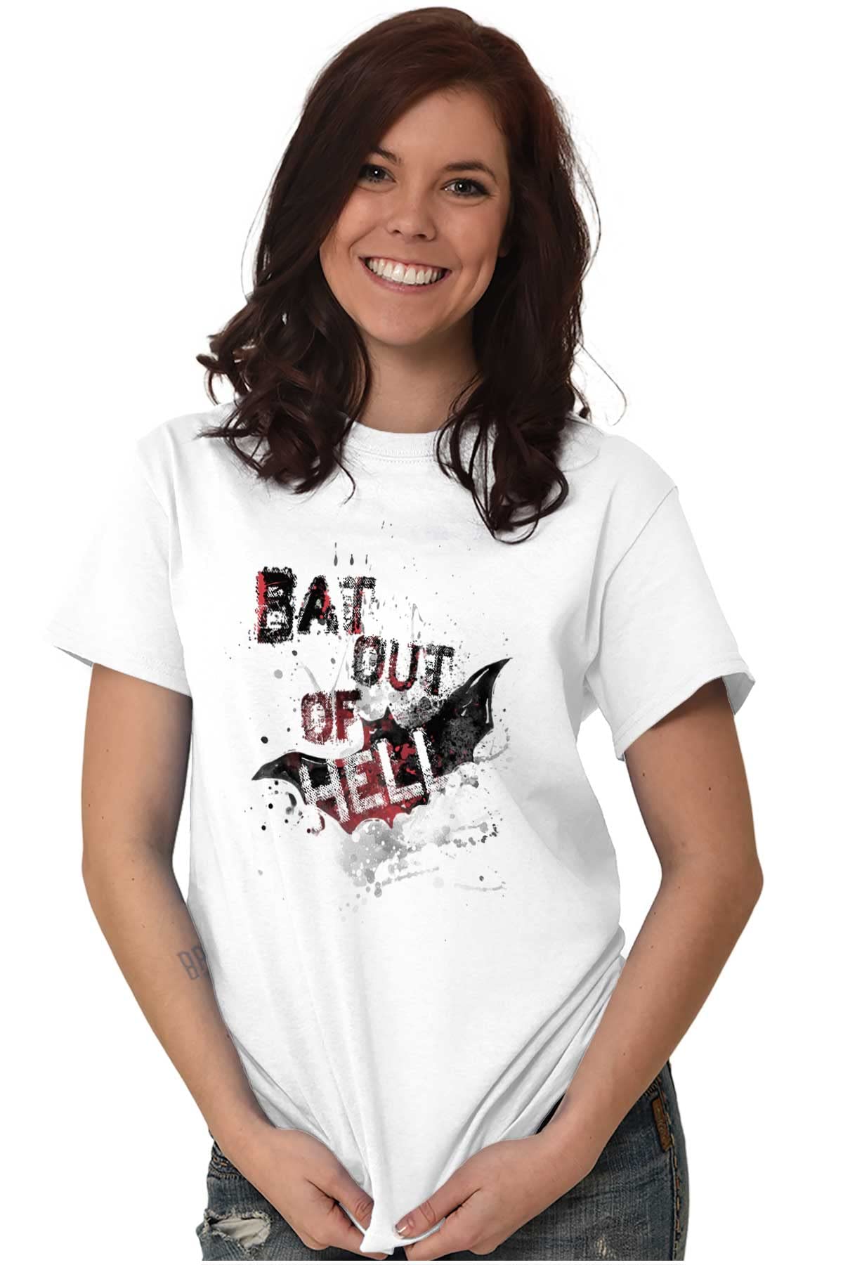 Halloween Bat Out of Hell Spooky Graphic T-Shirt for Men & Women - Perfect for Halloween Parties, Costume Events & Gothic Fashion